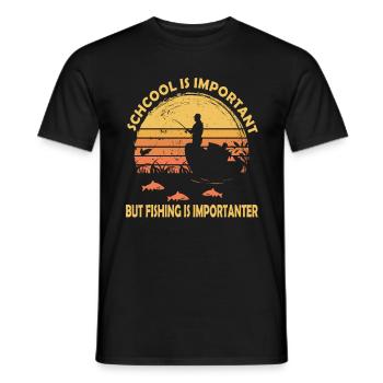 Drôle de conception de pêche Pêcheur - T-shirt homme - noir - Devant - AI Model Male 178 light (178cm)