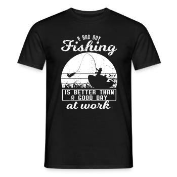 Funny Fishing Design Fisherman - Männer T-Shirt - Schwarz - Vorne - AI Model Male 178 light (178cm)