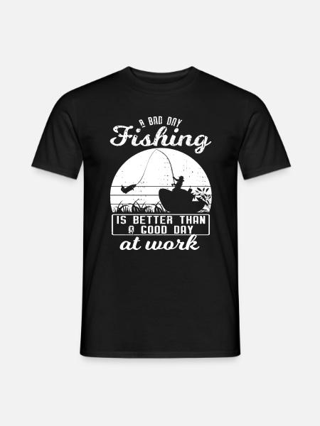 Funny Fishing Design Fisherman - Männer T-Shirt - Schwarz