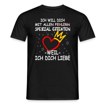 Valentinstag - Jahrestag - Verliebte Paare - Männer T-Shirt - Schwarz - Vorne - AI Model Male 178 light (178cm)