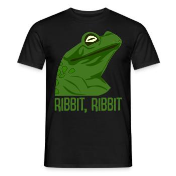 funny frog - Men's T-Shirt - black - Front - AI Model Male 178 light (178cm)