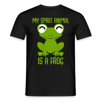 Frosch niedliche Frösche - Männer T-Shirt - Schwarz - Vorne - AI Model Male 178 light (178cm)