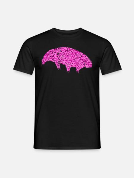 Tardigrade Wasserbär Herzen Bärtierchen - Männer T-Shirt - Schwarz