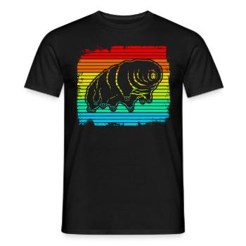 Tardigrade Retro Water Bear Tardigrades - T-shirt homme - noir - Devant - AI Model Male 178 light (178cm)