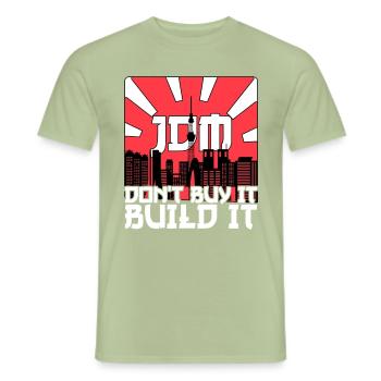 JDM Motorsport Auto Tuning Automobile - T-shirt homme - vert sauge - Devant - AI Model Male 178 light (178cm)