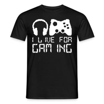 Gaming Zocker Zocken Konsole Gamer - Männer T-Shirt - Schwarz - Vorne - AI Model Male 178 light (178cm)