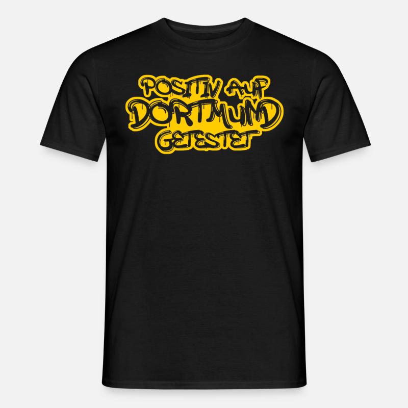 Dortmunder Positiv auf Dortmund getestet - Männer T-Shirt - Schwarz