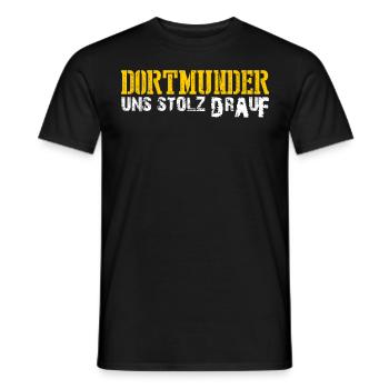 Dortmund and proud of it Dortmund - Men's T-Shirt - black - Front - AI Model Male 178 light (178cm)