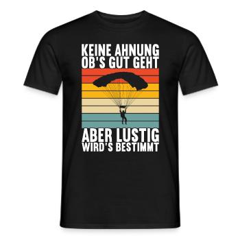 Fallschirmspringer Fallschirmsprung Skydiving - Männer T-Shirt - Schwarz - Vorne - AI Model Male 178 light (178cm)