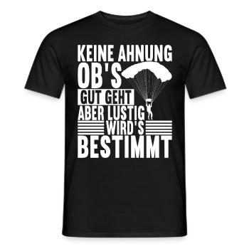 Fallschirmspringer Fallschirmsprung Skydiving - Männer T-Shirt - Schwarz - Vorne - AI Model Male 178 light (178cm)