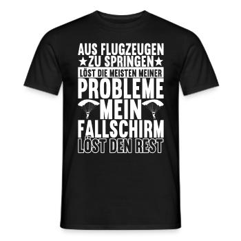 Fallschirmspringer Fallschirmsprung Skydiving - Männer T-Shirt - Schwarz - Vorne - AI Model Male 178 light (178cm)
