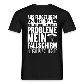 Fallschirmspringer Fallschirmsprung Skydiving - Männer T-Shirt - Schwarz - Vorne - AI Model Male 178 light (178cm)