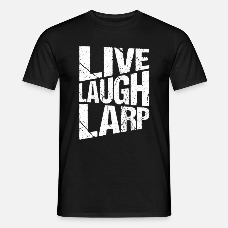 larp live laugh larp - Männer T-Shirt - Schwarz