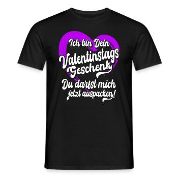 Valentinstag - Jahrestag - Verliebte Paare - Männer T-Shirt - Schwarz - Vorne - AI Model Male 178 light (178cm)