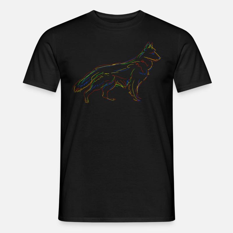 Schäferhunde Weisser Schäferhund - Männer T-Shirt - Schwarz