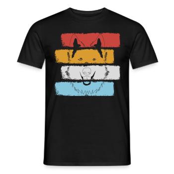 White Shepherd Shepherd Dogs - Men's T-Shirt - black - Front - AI Model Male 178 light (178cm)