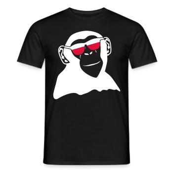 Drapeau polonais Pôle Chimpanzé Pologne - T-shirt homme - noir - Devant - AI Model Male 178 light (178cm)