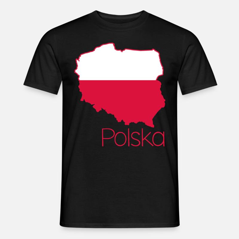 Polen Polnische Flagge Pole - Männer T-Shirt - Schwarz