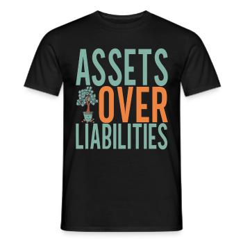 Actions Actionnaire Investisseur - T-shirt homme - noir - Devant - AI Model Male 178 light (178cm)