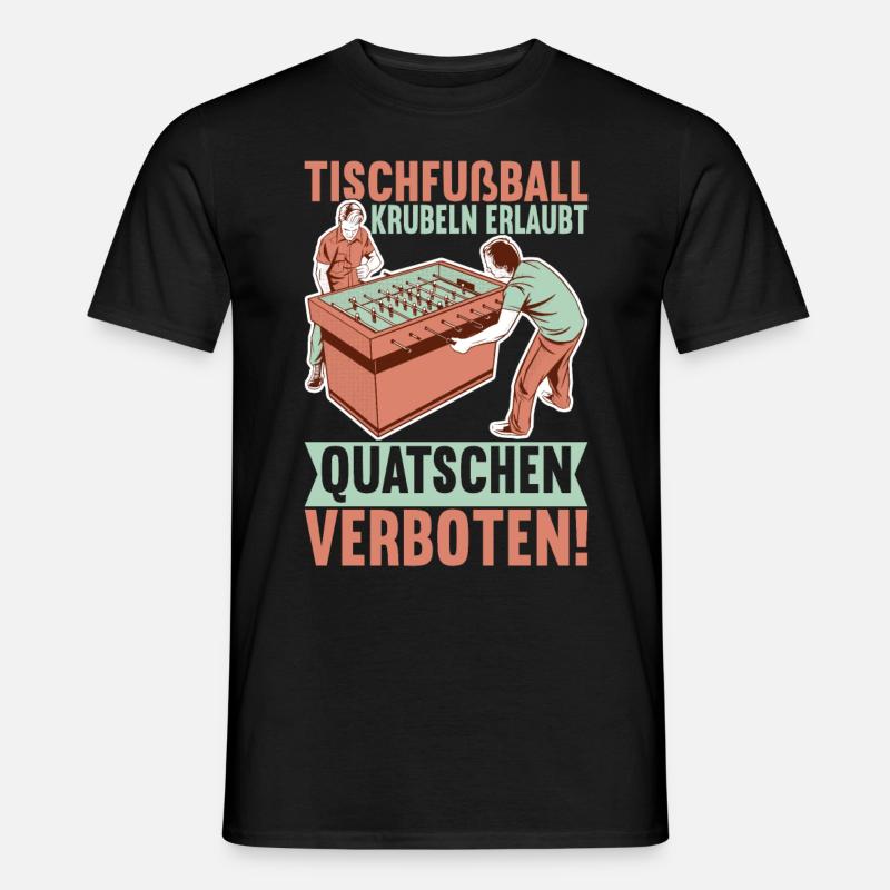 Tischfussball Tischkicker - Männer T-Shirt - Schwarz
