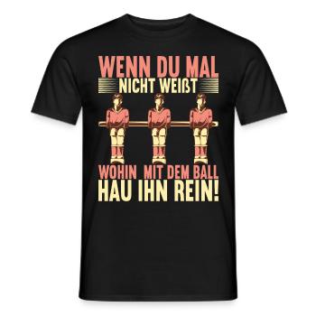 Tischfussball Tischkicker - Männer T-Shirt - Schwarz - Vorne - AI Model Male 178 light (178cm)