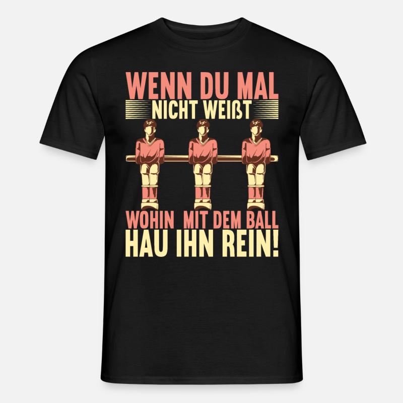 Tischfussball Tischkicker - Männer T-Shirt - Schwarz