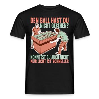 Tischfussball Tischkicker - Männer T-Shirt - Schwarz - Vorne - AI Model Male 178 light (178cm)