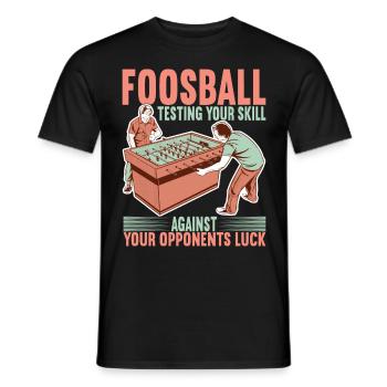 Tischfussball Tischkicker - Männer T-Shirt - Schwarz - Vorne - AI Model Male 178 light (178cm)