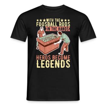 Tischfussball Tischkicker - Männer T-Shirt - Schwarz - Vorne - AI Model Male 178 light (178cm)