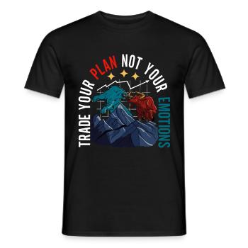Actions Actionnaire Investisseur - T-shirt homme - noir - Devant - AI Model Male 178 light (178cm)