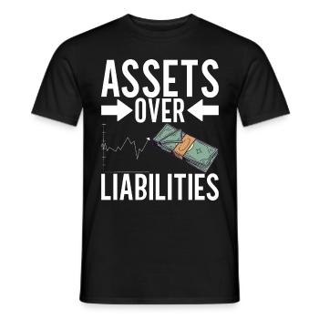 Actions Actionnaire Investisseur - T-shirt homme - noir - Devant - AI Model Male 178 light (178cm)