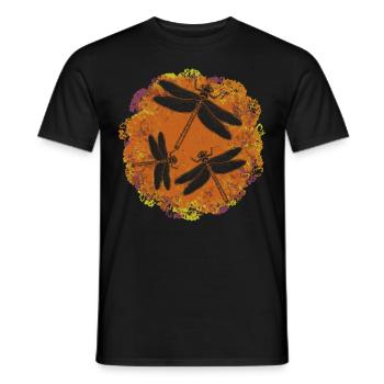 Libellen Insekten Dragonflies Libelle - Männer T-Shirt - Schwarz - Vorne - AI Model Male 178 light (178cm)