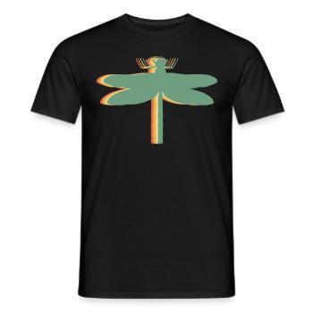 Libellen retro Insekten Libelle - Männer T-Shirt - Schwarz - Vorne - AI Model Male 178 light (178cm)