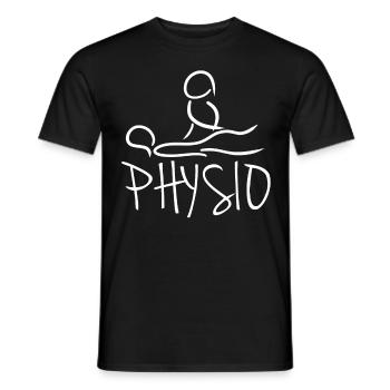 Physio Physiotherapist - Men's T-Shirt - black - Front - AI Model Male 178 light (178cm)