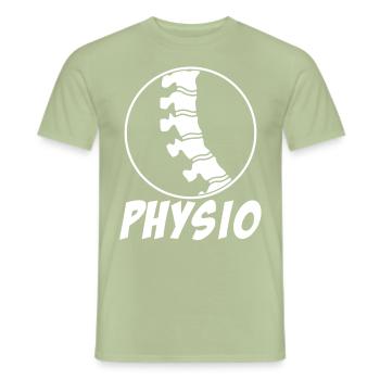 Physiothérapeute de la colonne vertébrale - T-shirt homme - vert sauge - Devant - AI Model Male 178 light (178cm)