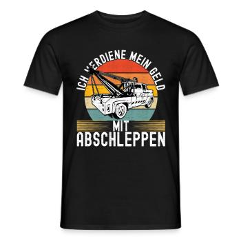 Abschleppwagen Abschleppdienst - Männer T-Shirt - Schwarz - Vorne - AI Model Male 178 light (178cm)