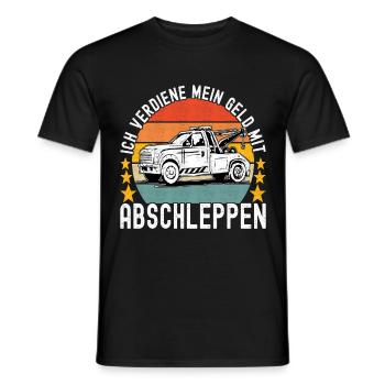 Abschleppwagen Abschleppdienst - Männer T-Shirt - Schwarz - Vorne - AI Model Male 178 light (178cm)