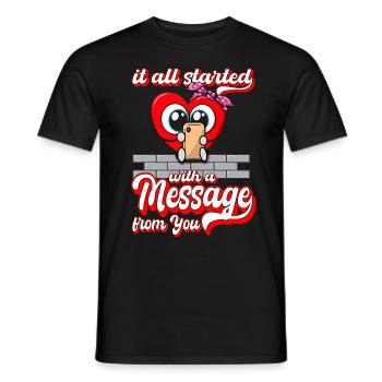 Valentinstag - Jahrestag - Karneval - Männer T-Shirt - Schwarz - Vorne - AI Model Male 178 light (178cm)
