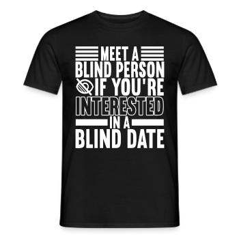 Déficience visuelle aveugle - T-shirt homme - noir - Devant - AI Model Male 178 light (178cm)