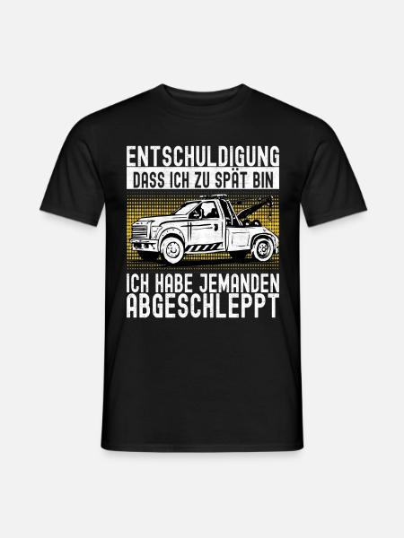 Abschleppwagen Abschleppdienst - Männer T-Shirt - Schwarz