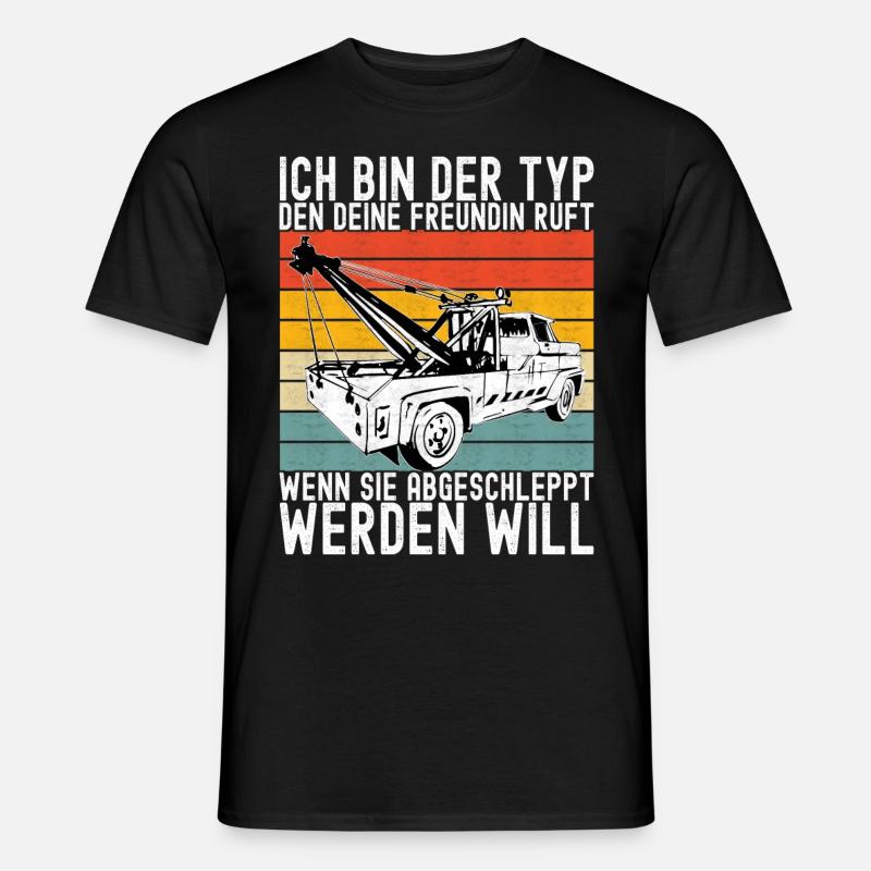 Abschleppwagen Abschleppdienst - Männer T-Shirt - Schwarz