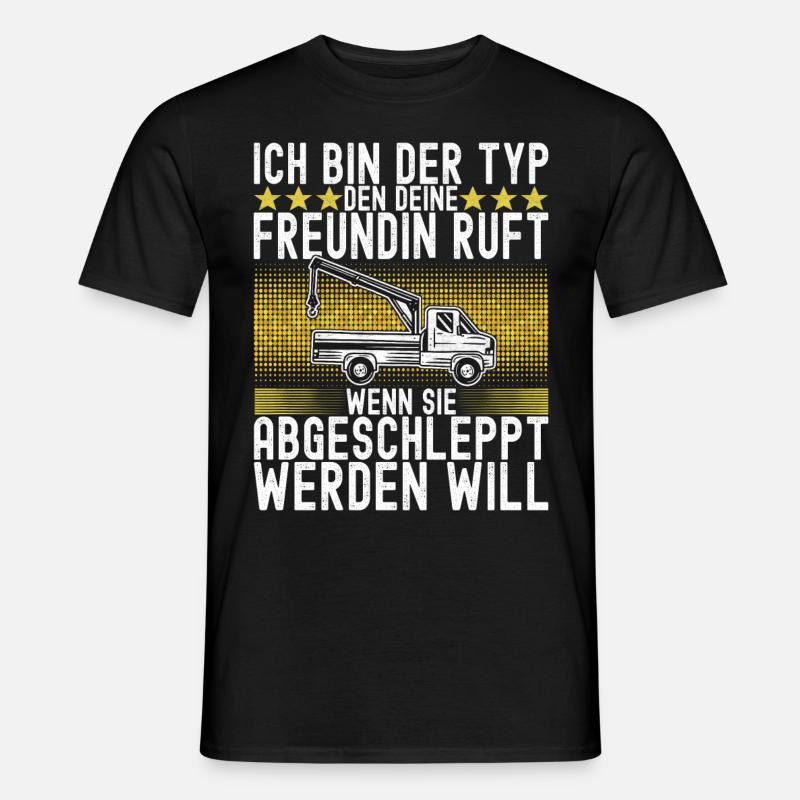 Abschleppwagen Abschleppdienst - Männer T-Shirt - Schwarz
