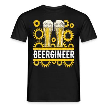 Beer brewers Beer brewing - Men's T-Shirt - black - Front - AI Model Male 178 light (178cm)