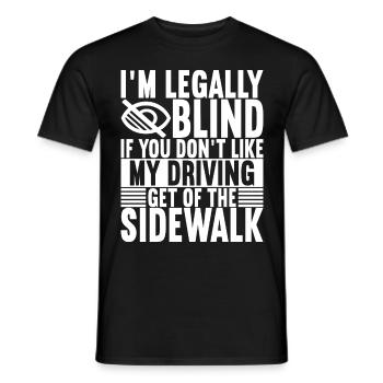 Déficience visuelle aveugle - T-shirt homme - noir - Devant - AI Model Male 178 light (178cm)