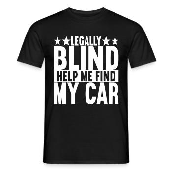 Déficience visuelle aveugle - T-shirt homme - noir - Devant - AI Model Male 178 light (178cm)