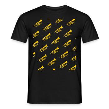 Flugelhorn Orchestra Horn - Men's T-Shirt - black - Front - AI Model Male 178 light (178cm)