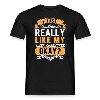 Larp Charakter Live Action Role Playing Foam - Männer T-Shirt - Schwarz - Vorne - AI Model Male 178 light (178cm)