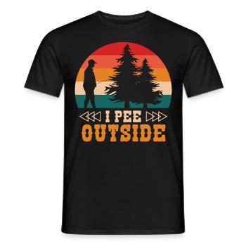 I pee outside I love it outside - Men's T-Shirt - black - Front - AI Model Male 178 light (178cm)