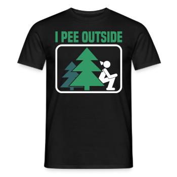 I pee outside I love it outside - Men's T-Shirt - black - Front - AI Model Male 178 light (178cm)