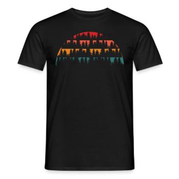 Trees in the wild - Men's T-Shirt - black - Front - AI Model Male 178 light (178cm)